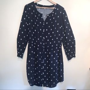 Loft Navy Shirt Dress